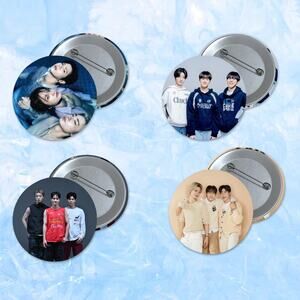 BIG OCEAN 1.5 inch Pinback Button 4 Pack KPop Music Group Band